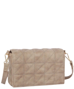 Flap Quilted Crossbody Bag TD-0023 STONE